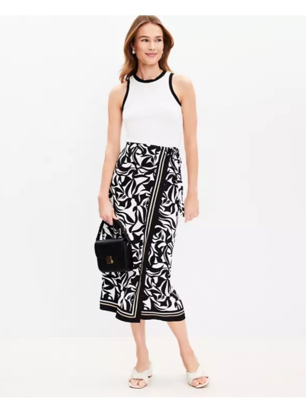 LOFT Abstract Swirl Column Wrap Skirt – NWT – Size 4